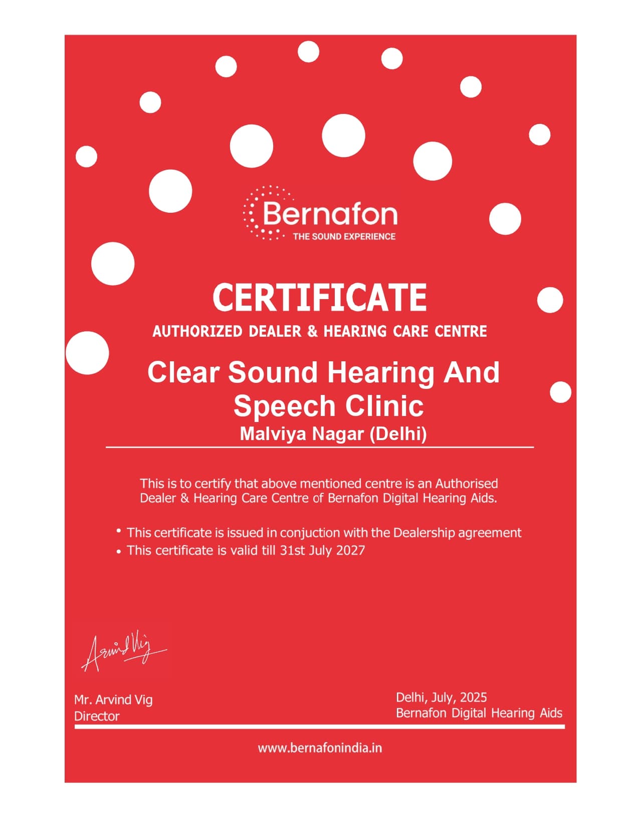 Bernafon Authorized Dealer