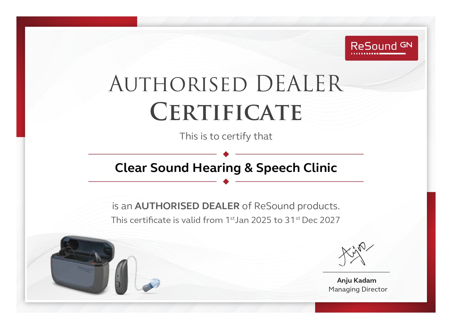 Resound Partner Certificate