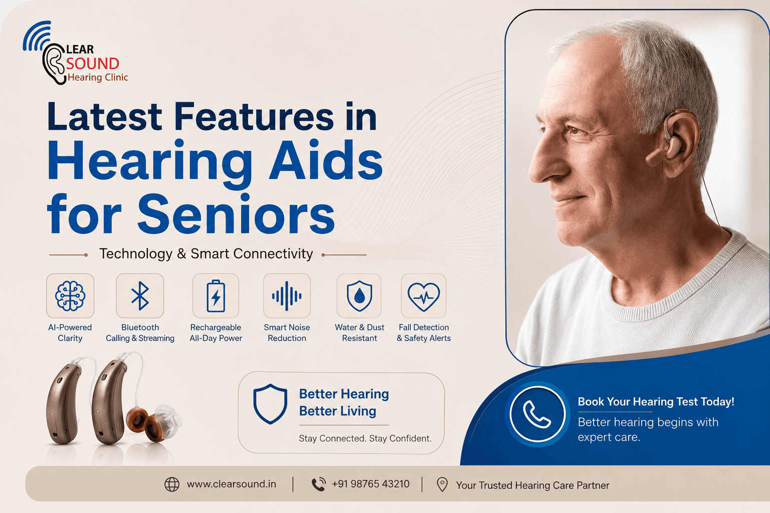 Latest Features in Hearing Aids for Seniors (2026): Technology & Smart Connectivity